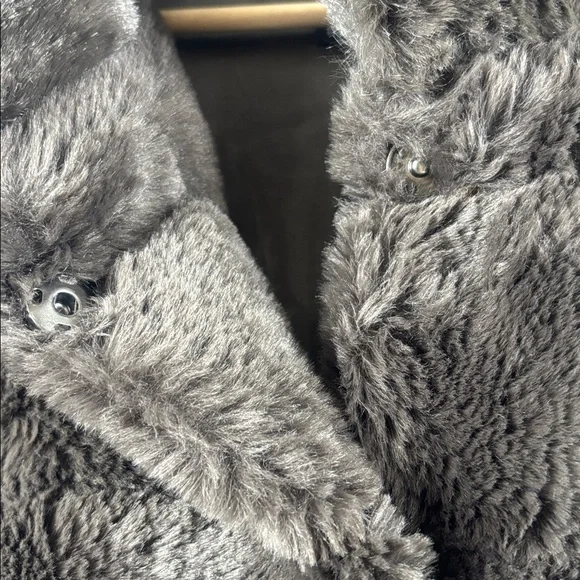 NWOT Nina Leonard Womens Espresso Horizontal Stripe Faux Fur Teddy Jacket Size M - Picture 9 of 15